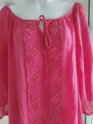Nine West  Vintage America   Top/blouse-large-pink- 3/4 Sleeve-*never Worn Item* • $16.75