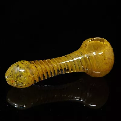 4.5 Inch Handmade Lefty Yellow Infinity Vortex Tobacco Smoking Bowl Glass Pipes • $14.99