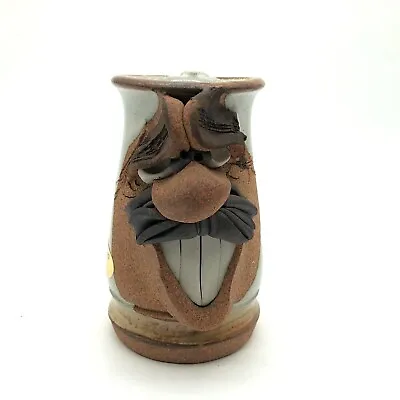 Mahon Made Stoneware Pottery Face Mug Moustache Man White Vintage • $25.99