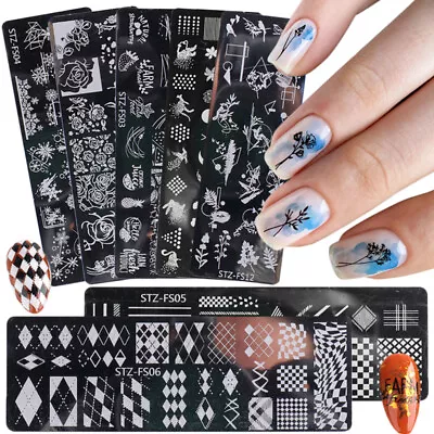 Nail Art Stamp Template Image Polish Stamping Plates Manicure Stencil Design Ⓐ • $3.15