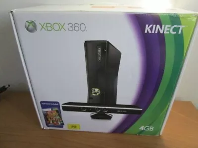 Xbox 360 4GB Slim Console + Kinect Sensor XBOX 360 Microsoft XBOX 360 Boxed Game • $138