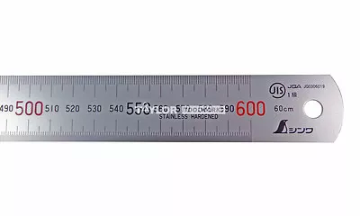 Shinwa  600 Mm Rigid  Zero Glare  Metric Machinist Rule/Rule Scale .5mm & Mm • $34.99