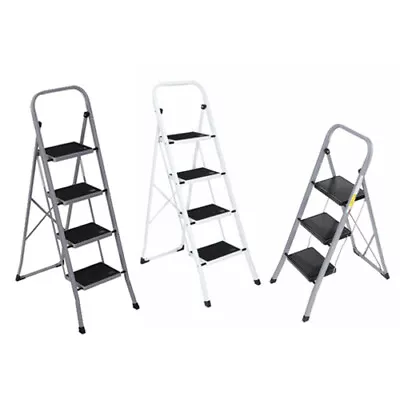 Foldable 3 Step/ 4 Step Ladder Anti-slip Stepladder Safe To Use 300lbs Load • $36.58