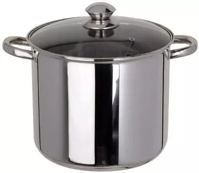£25.97 • Buy Large Stainless Steel Stock Cooking Pot With Lid Cater Stew Casserole Boiling