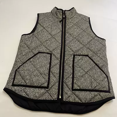 J. Crew Herringbone Puffer Quilted Vest Size Medium • $29.99