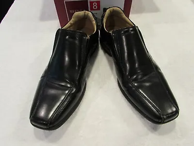 Merona Men's Black Slip On Loafers Dress Shoes Size 8 Work Casual Comfort  • $9.95