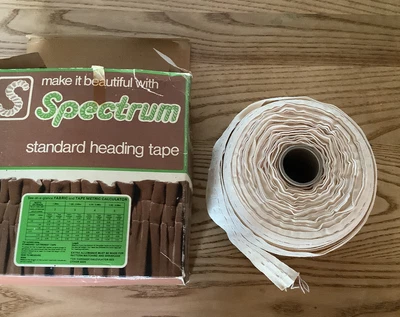 £17.95 • Buy Curtain Header Tape Roll Of 1  Inch 25mm Cream  Heading Rufflette Spectrum N O S