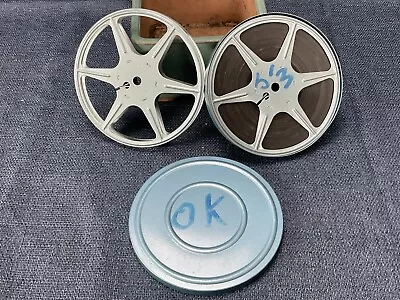 Set Of 2 Vintage Scherer 8mm Film 200-foot Reels + 5” Metal Canister + “JIM” • $18.99