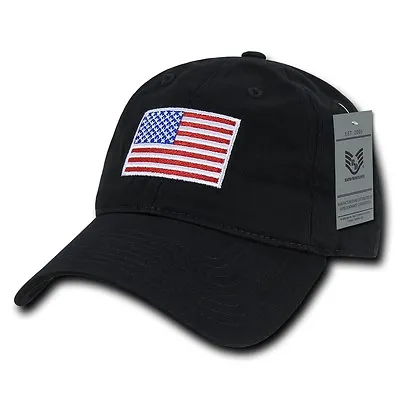 Patriotic USA American Flag Embroidered Relaxed Polo Baseball Dad Caps Hats • $16.95