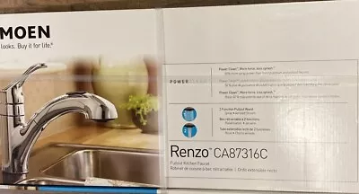 Moen Renzo Chrome Single Handle Pull-out Kitchen Faucet- CA87316C • $114.95