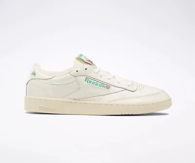 Men Reebok Club C 85 Vintage Tennis Shoes Sneakers Chalk White Green DV6434 • $64.99