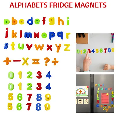 Kids Learning Teaching MAGNETIC Toy Letters & Numbers Fridge Magnets Alphabet • £4.49