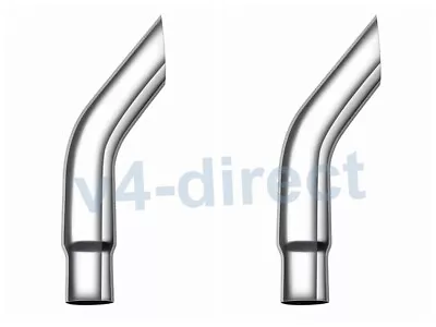 NEW PAIR 6 - 5  OD Chrome Bull Horn Truck Stack Pipe 6  To 5  X 36  Inch Tube • $202