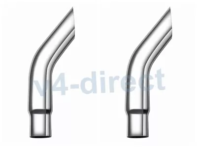Pair Of 6 -5  OD X 36  Inch Chrome Bull Horn Pipe Exhaust Truck Stack Tailpipe • $226