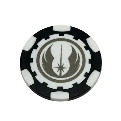Star Wars Jedi Logo Magnetic Clay Poker Chip - Golf Ball Marker -  Card Guard • $8.29