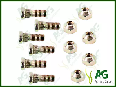  Front Wheel Stud And Nut X 6 - Set Suits Massey Ferguson Tractor T20 35 65 135 • £13.95