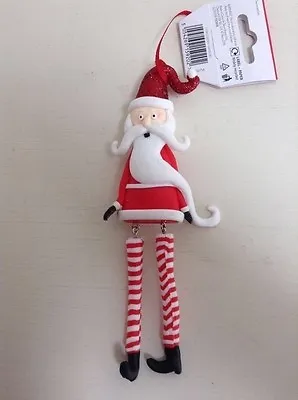 Father Christmas Tree Decoration New With Tags 7inches Long • £1.70