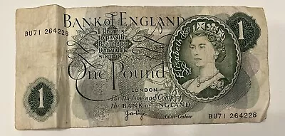 Bank Of England £1 Pound Note BU71 Uncirculated • £2000