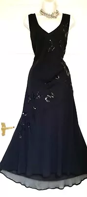 CHANGES BY TOGETHER SEQUINNED EMBROIDERED EVENING PARTY DRESS SIZE 24 Fits 26 • £37.99