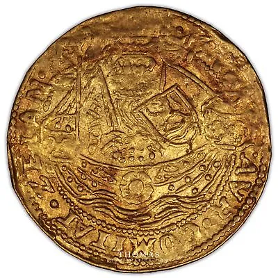 Coin - Spanish Netherlands - Gold Half Noble - Zeeland - 1591-1602 - Rare • $1480