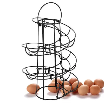 Egg Skelter Storage Wire Rack Organizer Keeper Up To 24 Eggs Kitchen Worktop • £14.84