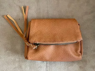 Mossimo Supply Co. Light Brown Faux Leather Crossbody Purse As Shown NWOT • $3.49
