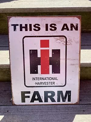 International Harvester Farm Farmall Tractor Barn Retro Vintage Metal Tin Sign • $15