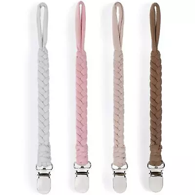 Pacifier Clip Holder For Boy And Girl Universal Handmade Braided Rope Paci Cl... • $13.98