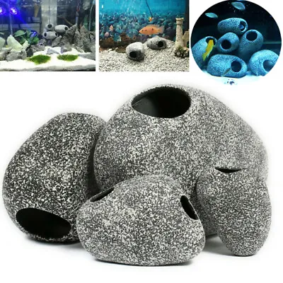 $7.59 • Buy Fish Tank Stone Rock Cave Aquarium  Shrimp Breeding Ornament Decorations DIY