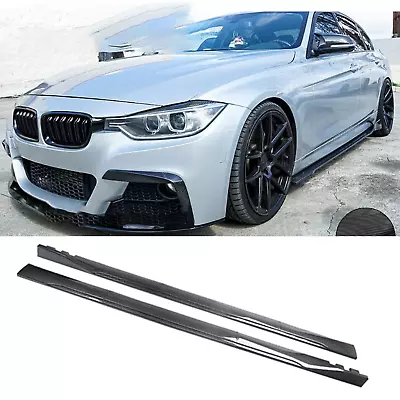 Carbon Fiber Side Skirt Rocker Panel Fit 2m/78.7inch For F30 E92 E90 E36 E30 • $79.99