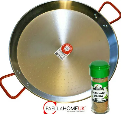 40cm PAELLA PAN PROFESSIONAL POLISHED CARBON STEEL + AUTHENTIC SPANISH GIFT • £22.49