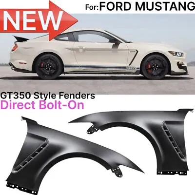 Ford Mustang GT350 Style Steel Matt Black Pair Front Side Fenders For 18-23 New • $899