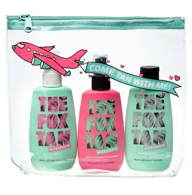 The Fox Tan Accelerate - Elixir Mist Watermelon Shimmer Jet-set Travel Pack • £28.99