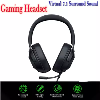 Razer Kraken Essential X Gaming Headset 7.1 Surround Sound Headphone FPS E6M1 • $122.58