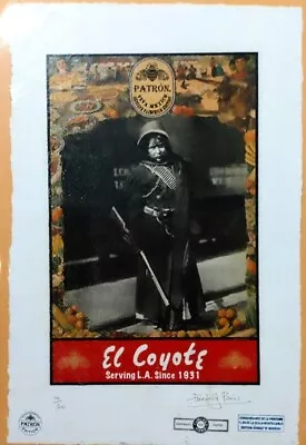 Soldadera El Coyote Tequila Patron Ltd. Edition Print  Signed Fairchild Paris • $145