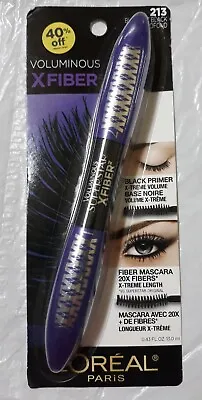 L'OREAL PARIS  MASCARA VOLUMINOUS X FIVER BLACKEST BLACK 213 0.43 Oz • $11.49