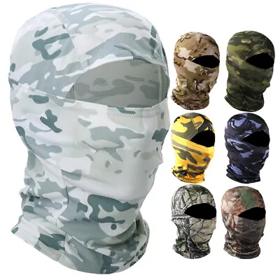 Military Tactical Balaclava Face Mask Windproof Ski Mask Sun Hood For Men Women • $8.99
