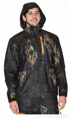 3X 2X XL Mossy Oak Eclipse Tricot Scent Control Waterproof Camo Coat Jacket Wind • $33.88