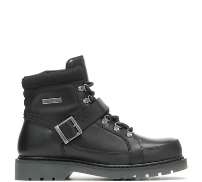 Harley Davidson Stinson Waterproof Full Grain Leather Zip Sided Boots In Black • $349.95