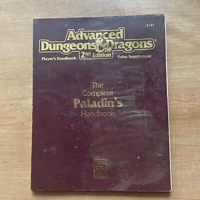 Advanced Dungeons And Dragons Ser.: Complete Paladin's Handbook By Rick Swan... • $29.99