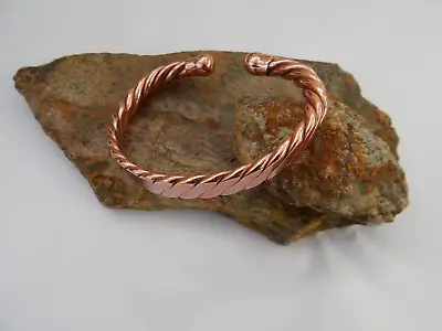 Mens Pure Copper Magnetic Healing Pain Relief Large Heavyweight Bracelet • £11.95