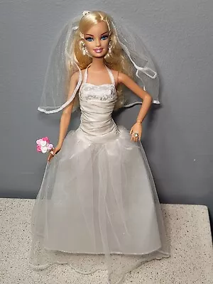 2009 Mattel Blonde Barbie Doll I Can Be A Bride Wedding Articulated Wrist & Ring • $18.99