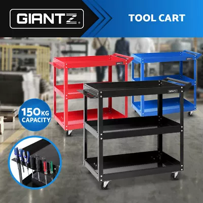 Giantz 3-Tier Tool Cart Trolley Toolbox Workshop Garage Storage 150KG Organizer • $52.95