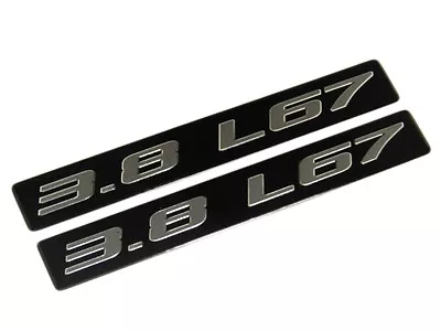 Vms 2 Chevy 3.8 L67 Engine Aluminum Emblems Silver Black • $14.95