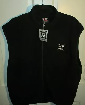 NWT Giant Metallica Embroidered Logo Men's Black Full Zip Fleece Vest XL VTG • $149.56