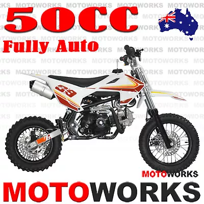 50cc Fully Auto Electric Start Dirt Trail PIT Bike Motor 2 Wheels Junior Bike RD • $849