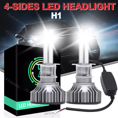 4-Sides H1 LED Fog Light Headlight Kit 120W 40000LM High Beam Bulbs 6000K+Canbus • $12.99