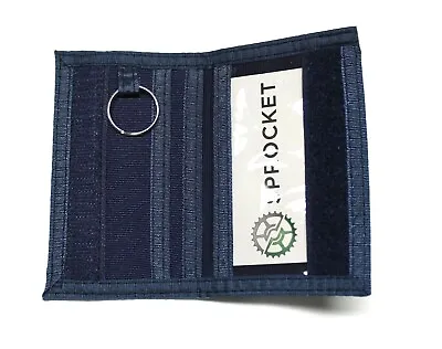 Nylon Front Pocket Wallet / ID Holder - Blue • $9.99