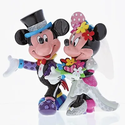 £85 • Buy Disney By Britto Mickey & Minnie Mouse Wedding Figurine