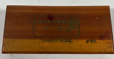 Vintage Buck Knives Washita Stone No. 134 Original Cedar Box Made In U.S.A. • $27